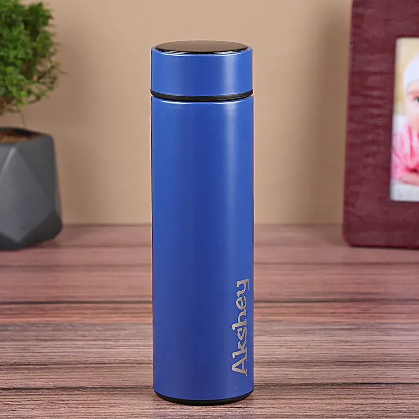 Personalised Temperature Blue Bottle