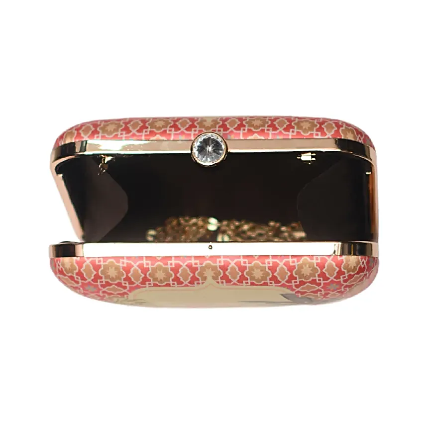 Personalised Vintage Peacock Charm Clutch Bag