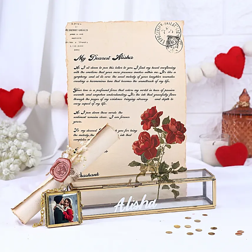 Personalised Vintage Style Valentine Gift Bundle