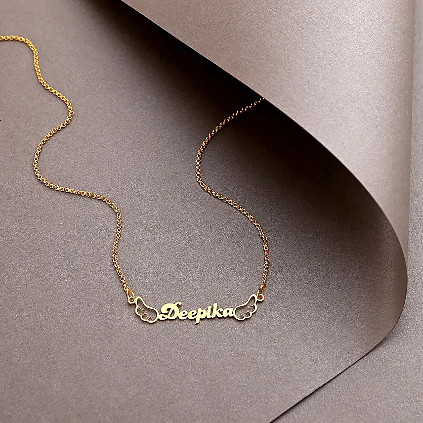 Personalised Wings Name Necklace