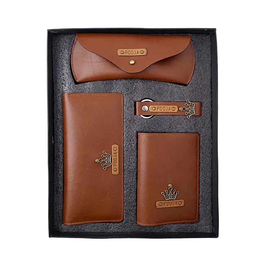 Personalised Womens Classy Gift Set Brown