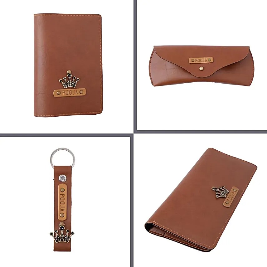 Personalised Womens Classy Gift Set Brown