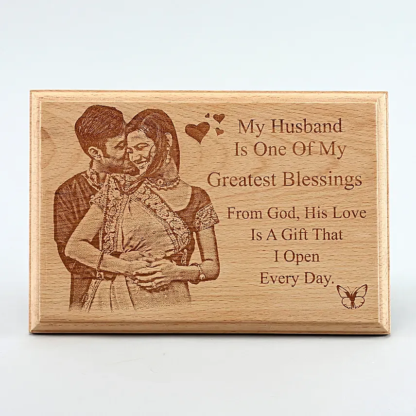 Personalised wooden frame with image