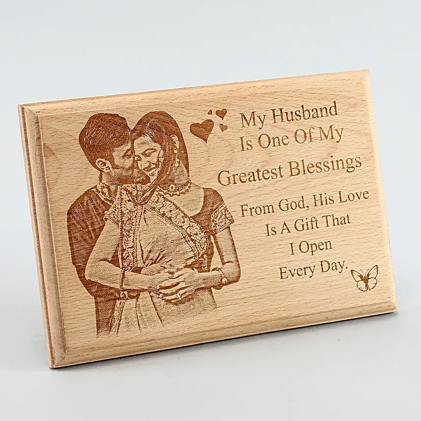 Personalised wooden frame with image