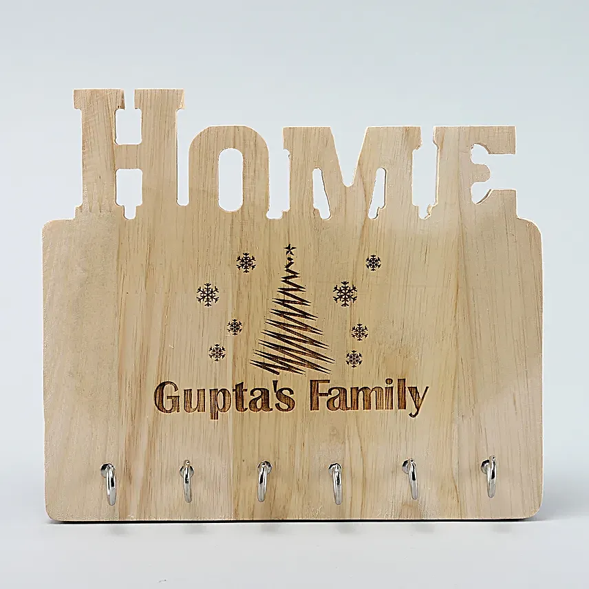 Personalised Wooden Home Key Holder