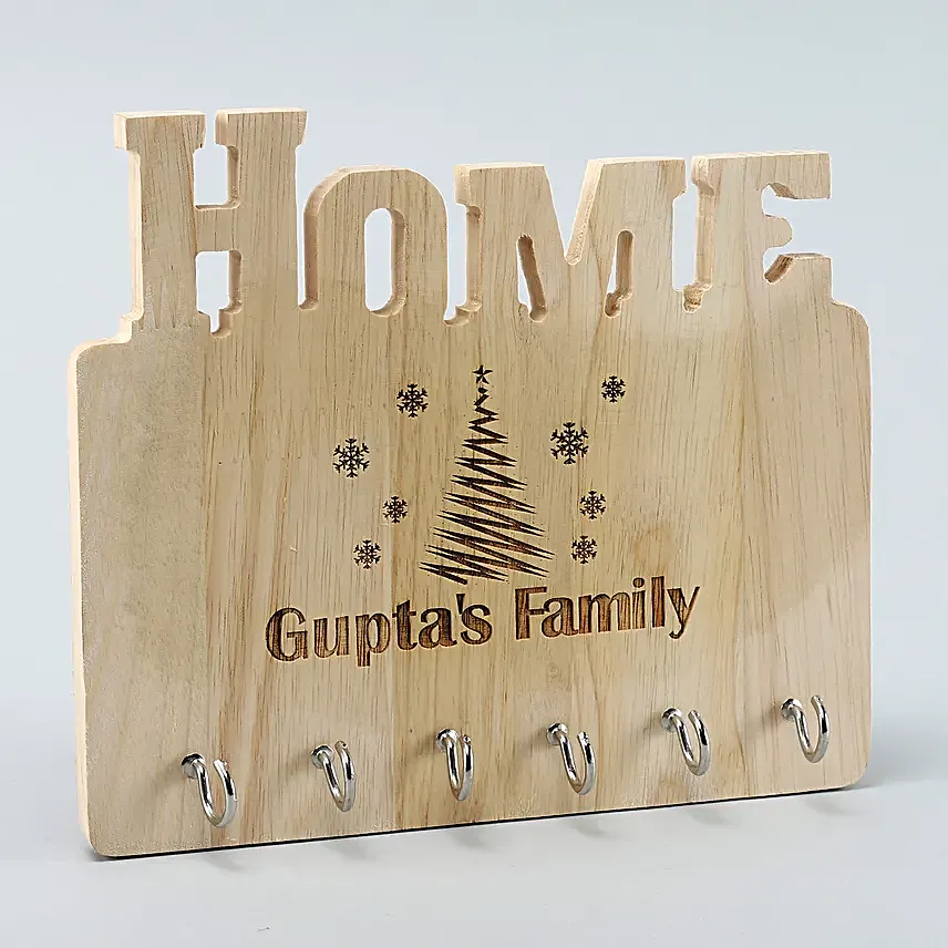 Personalised Wooden Home Key Holder