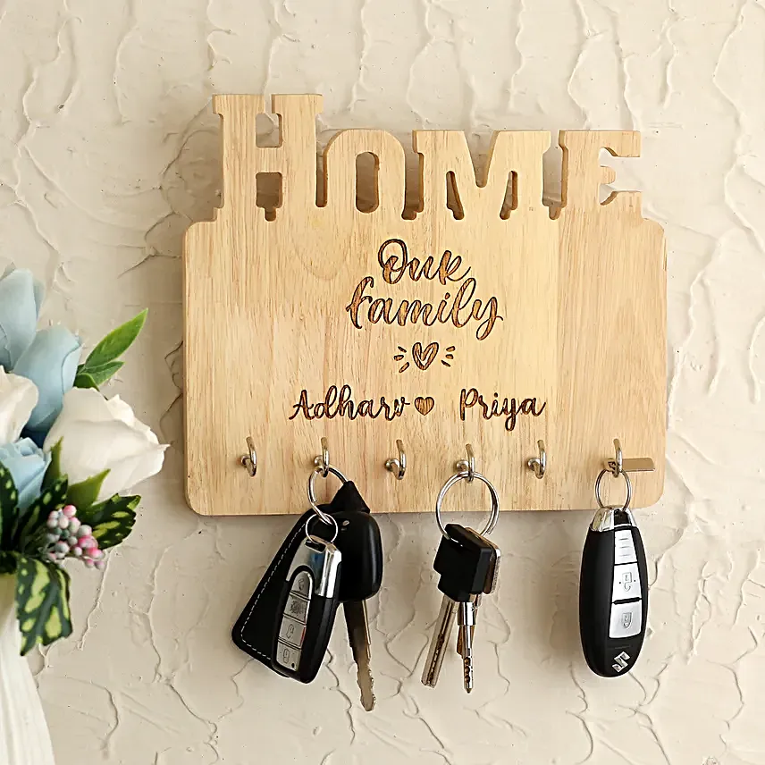 Personalised Wooden Key Holder