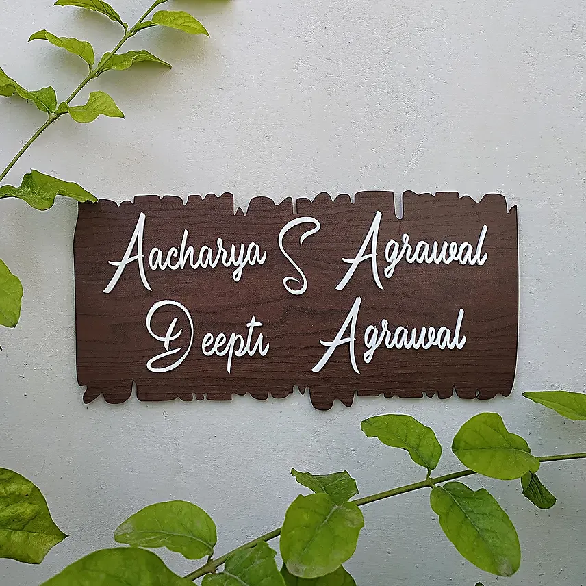 Online Wooden Name Plate