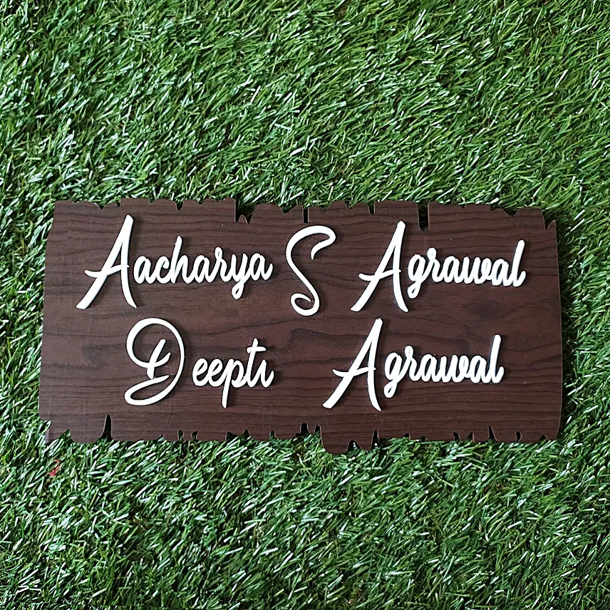 Online Wooden Name Plate