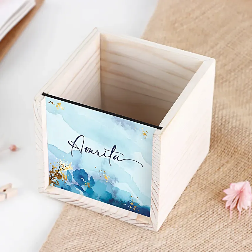 Personalised Wooden Pen Stand