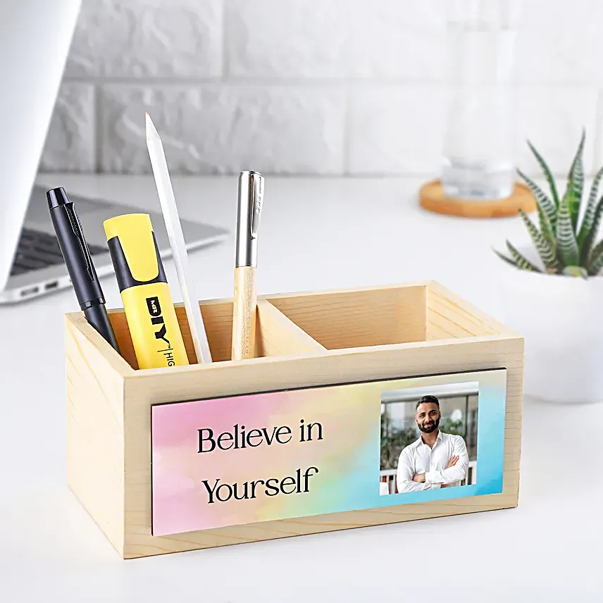 Personalised Wooden Pen Stands