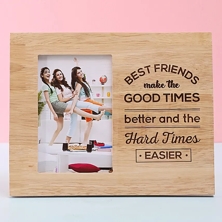 customised wooden frame for friend