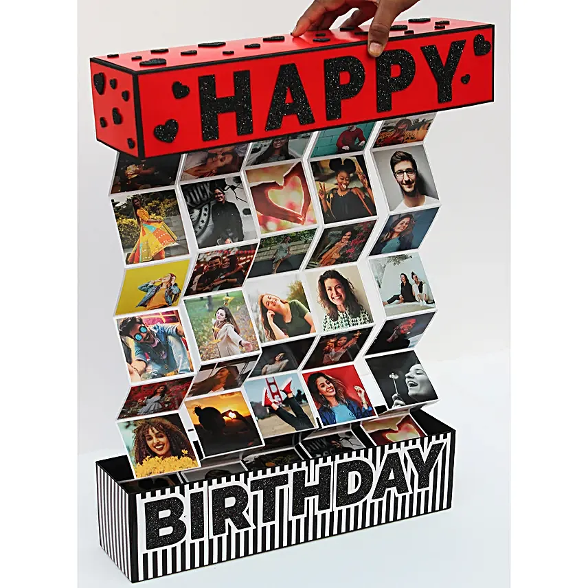 personalised zig zag pull out box for her