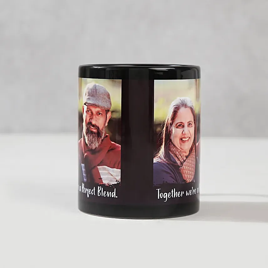 Personalized Couple Mug-printed on black ceramic coffee mug