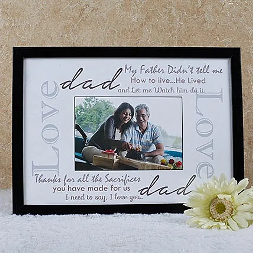 lovley message frame for dad