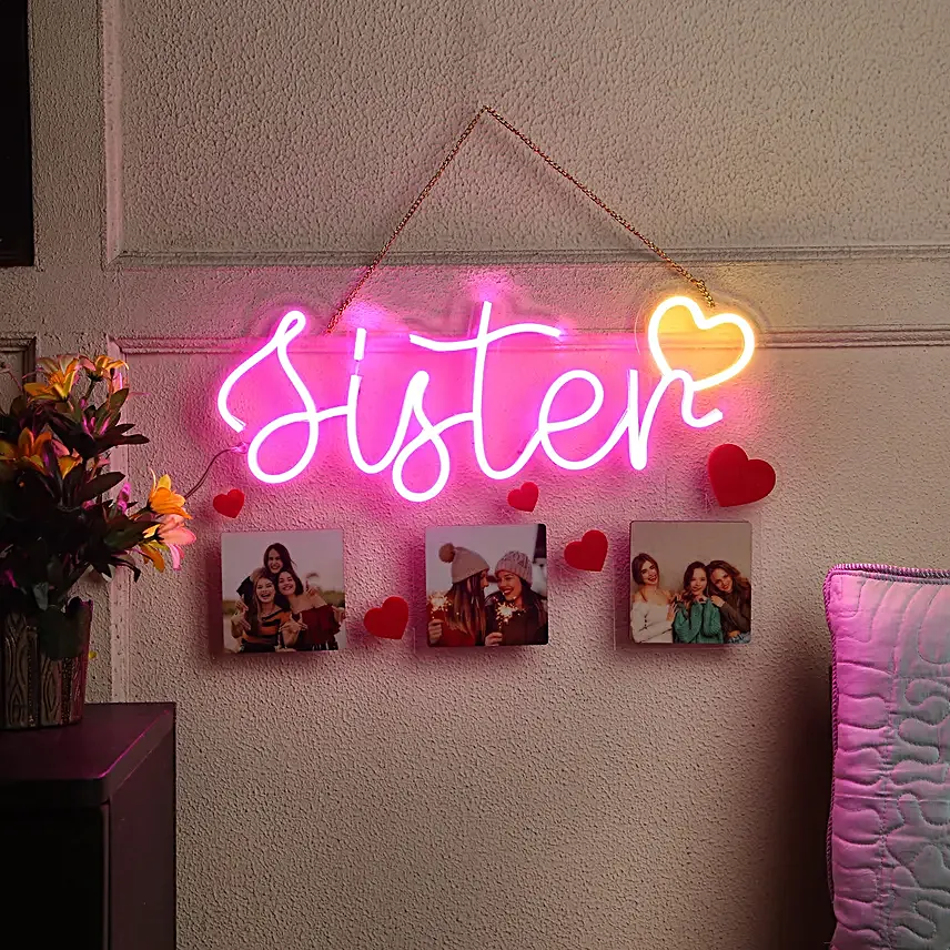 Personalized Neon Love For Sis
