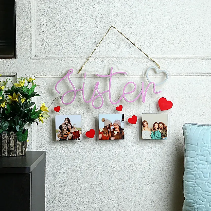 Personalized Neon Love For Sis