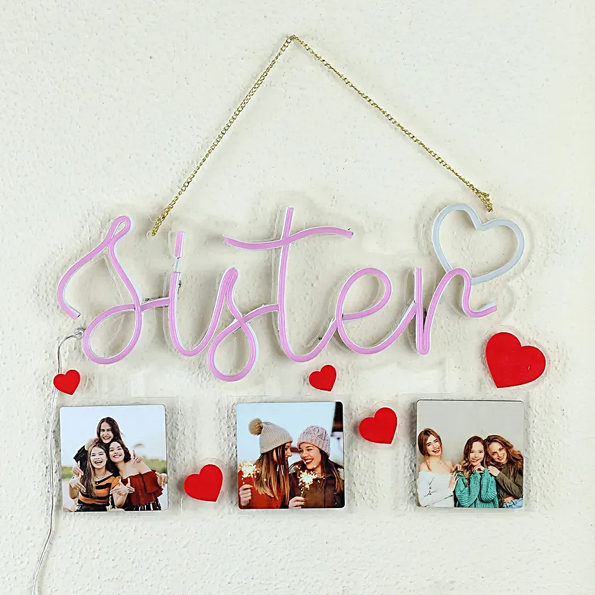 Personalized Neon Love For Sis