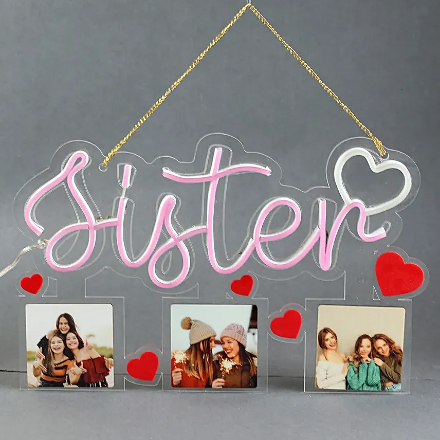 Personalized Neon Love For Sis