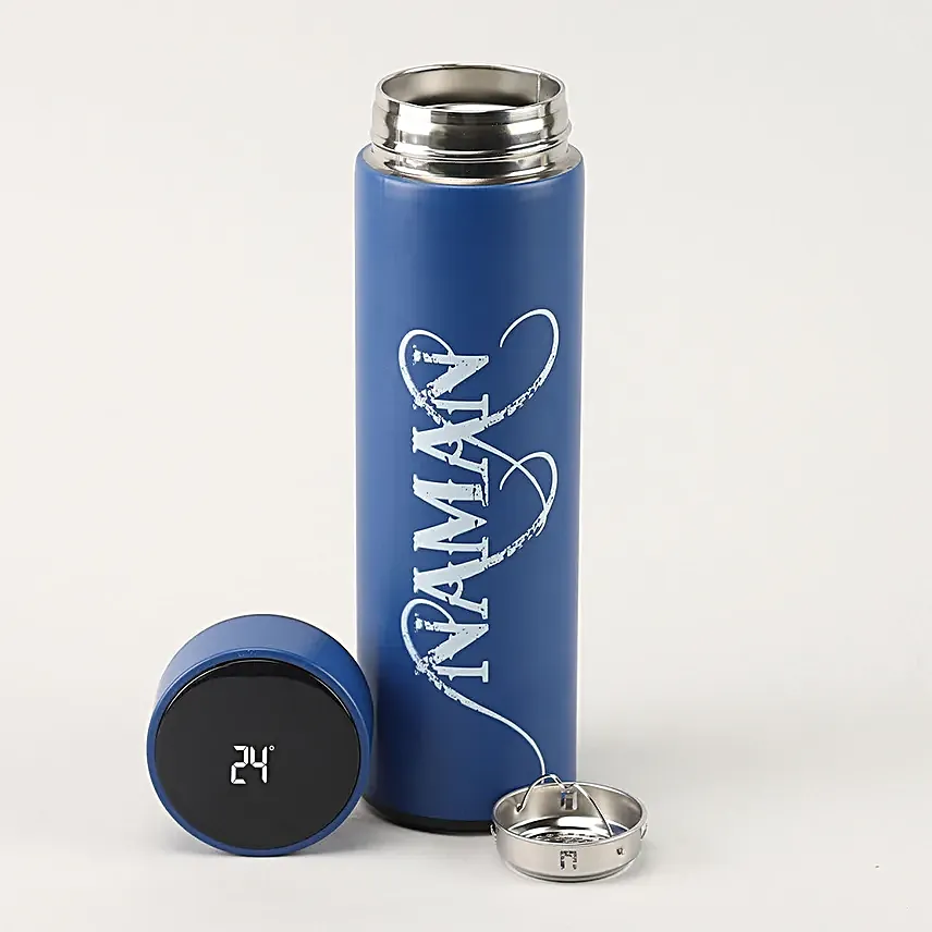 Personalized Radiant Blue and Pink LED Temperature Bottles