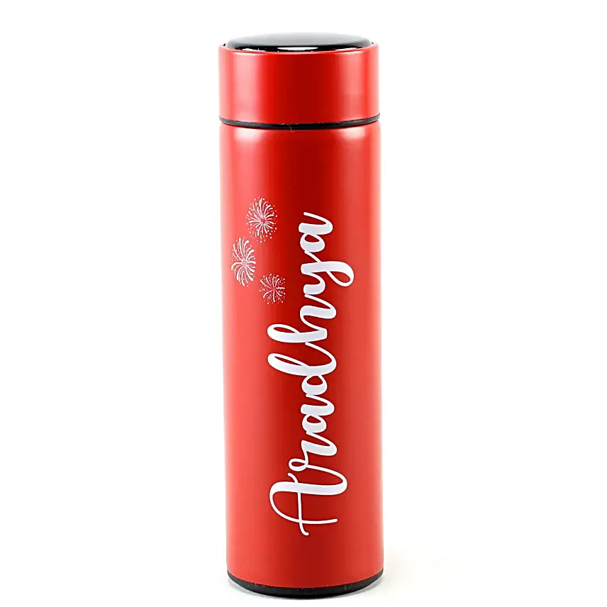 Personalized Red Led Temperature Bottle