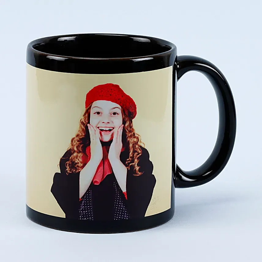 Personalized Photo Mug-black ceramic coffee mug