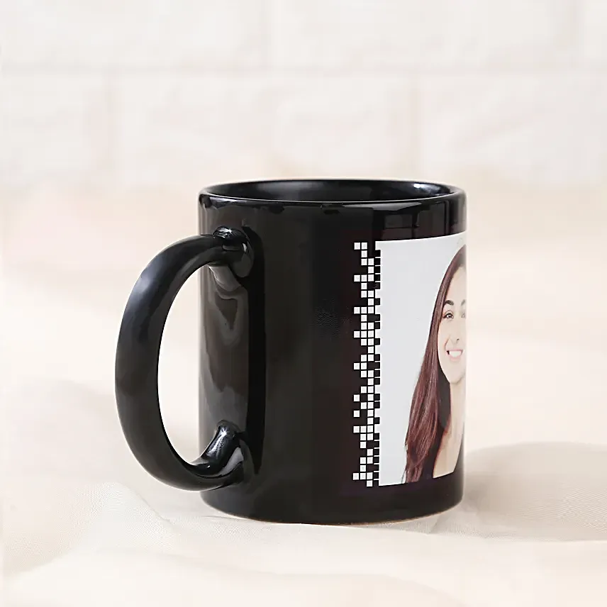 Personalized Photo Mug-black ceramic coffee mug