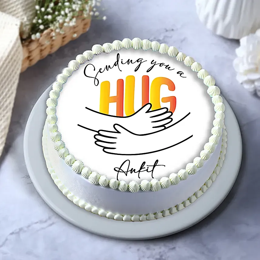 Pineapple Hug Cake Half Kg