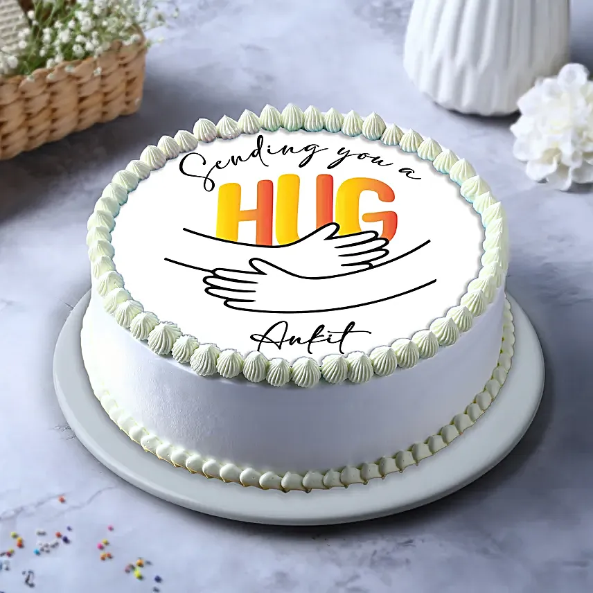 Pineapple Hug Cake Half Kg