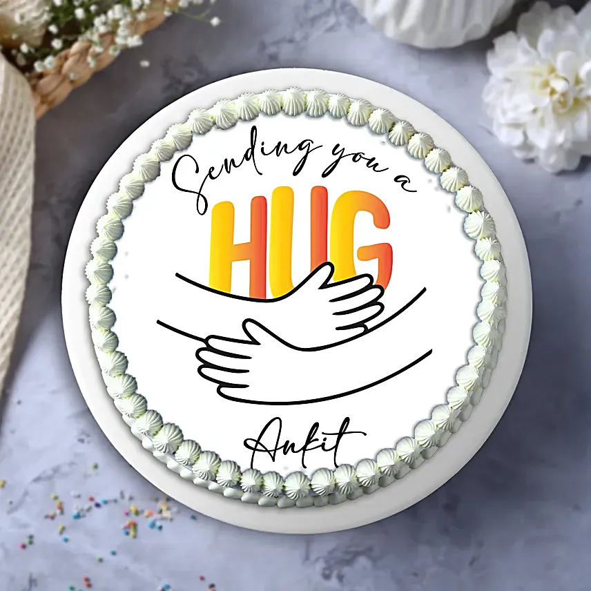 Pineapple Hug Cake Half Kg