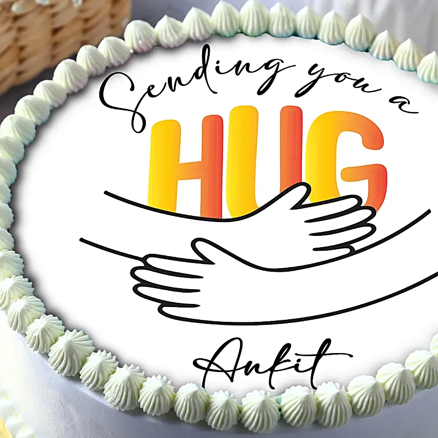 Pineapple Hug Cake Half Kg