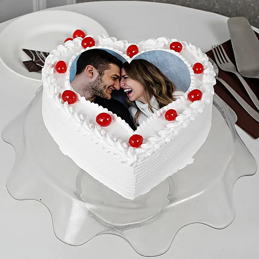 Heart Shape Personalised Pineapple Cake