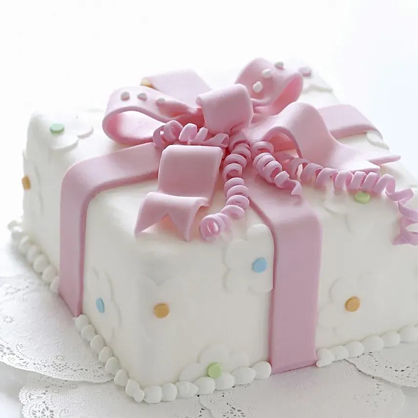 Bow Wrap Designer Cake For Girls
