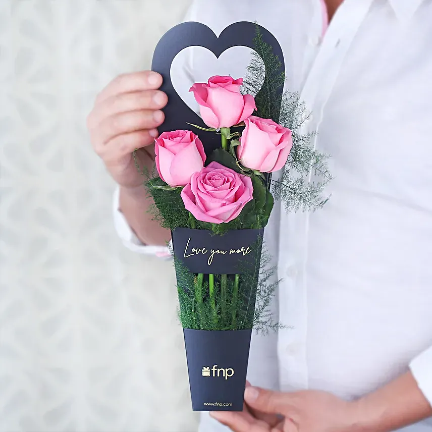 Pink Rose In FNP Sleeve Bags