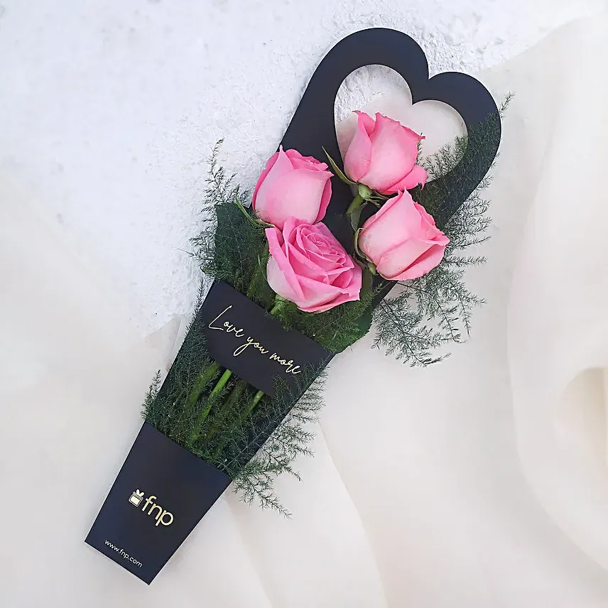 Pink Rose In FNP Sleeve Bags
