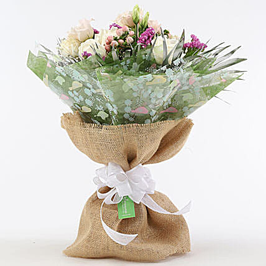 Order Online Pink & White Dreamy Floral Bouquet