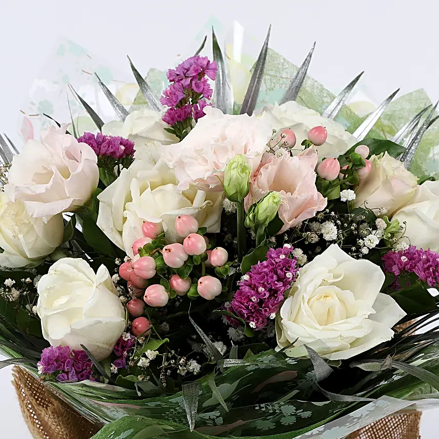 Order Online Pink & White Dreamy Floral Bouquet