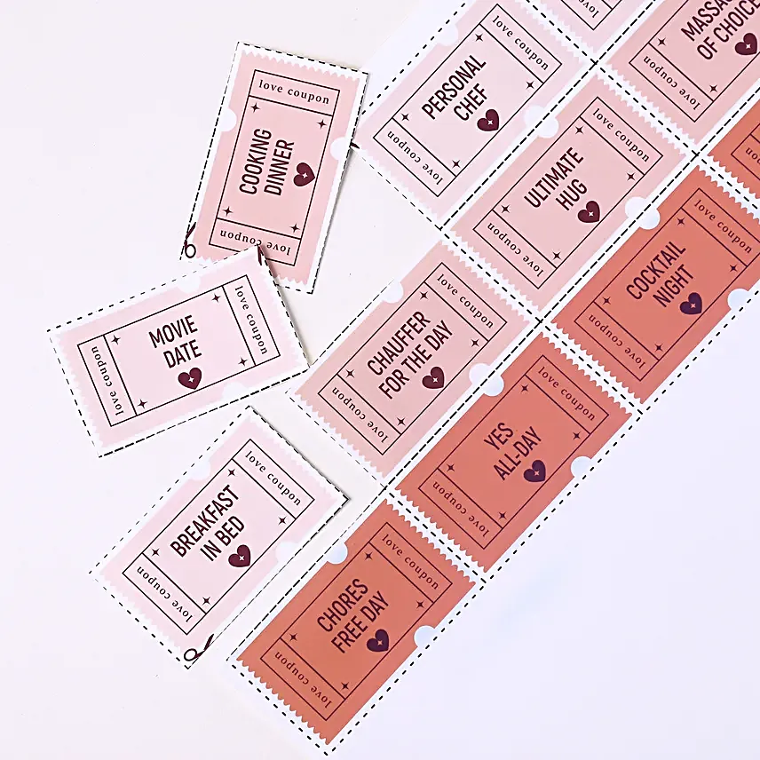 Playful Affection Love Coupons Rose