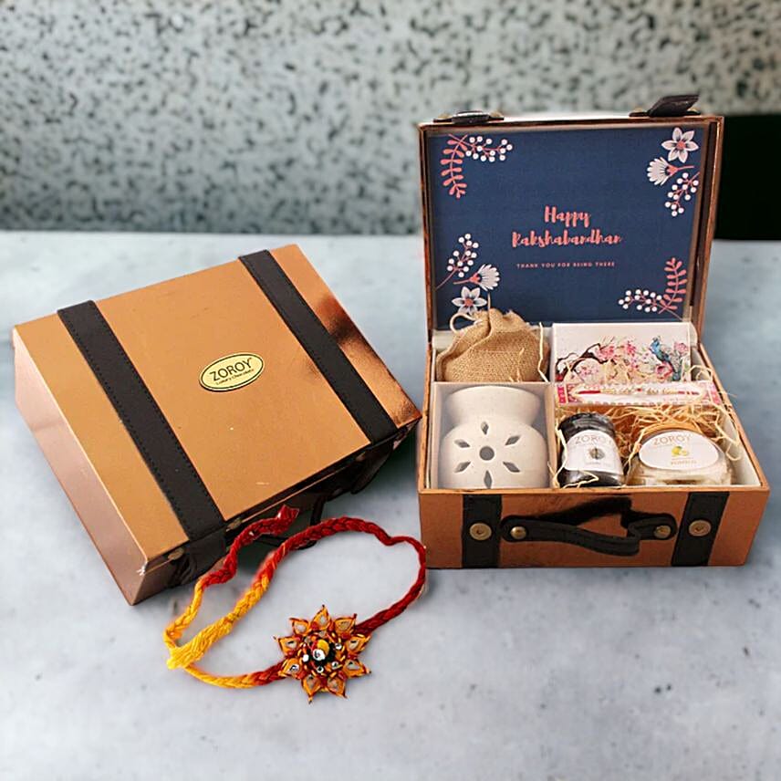 Premium Chocolate Rakhi Suitcase Hamper