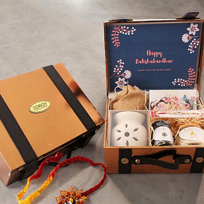 Premium Chocolate Rakhi Suitcase Hamper