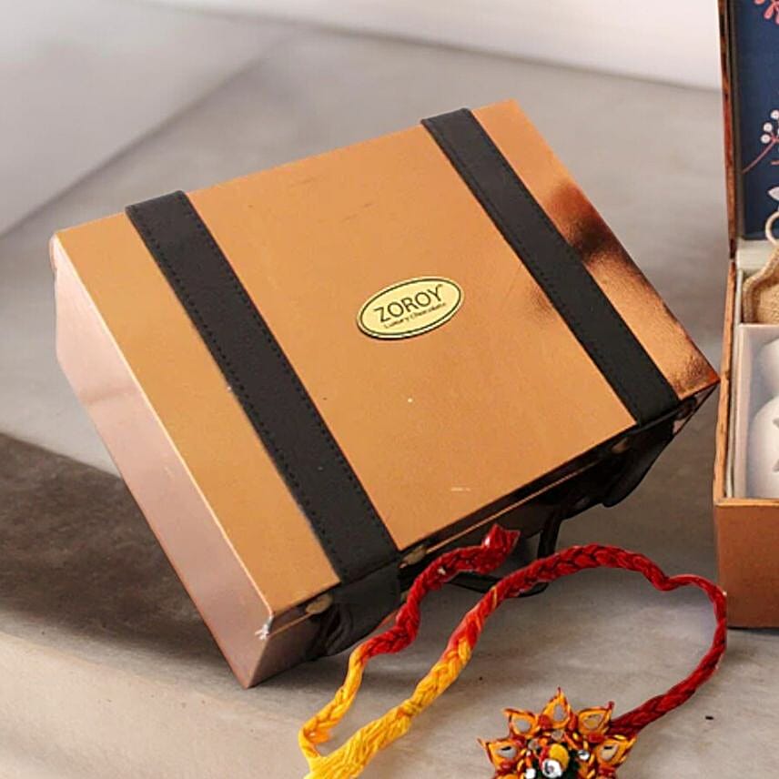 Premium Chocolate Rakhi Suitcase Hamper