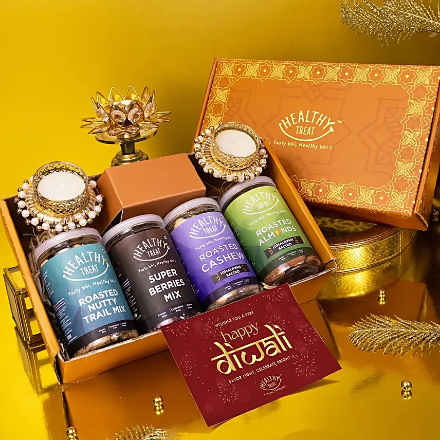 Premium Dry Fruits N Diya Gift Hamper