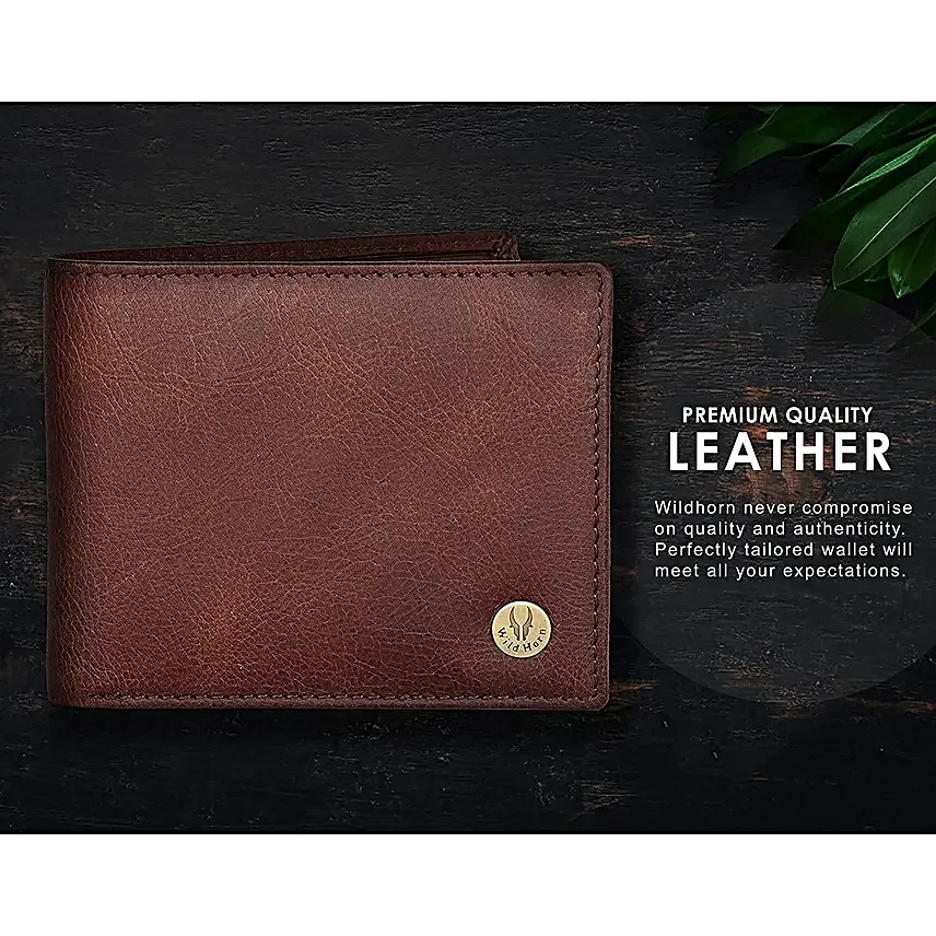 Premium Leather Wallet N Pen Gift Set