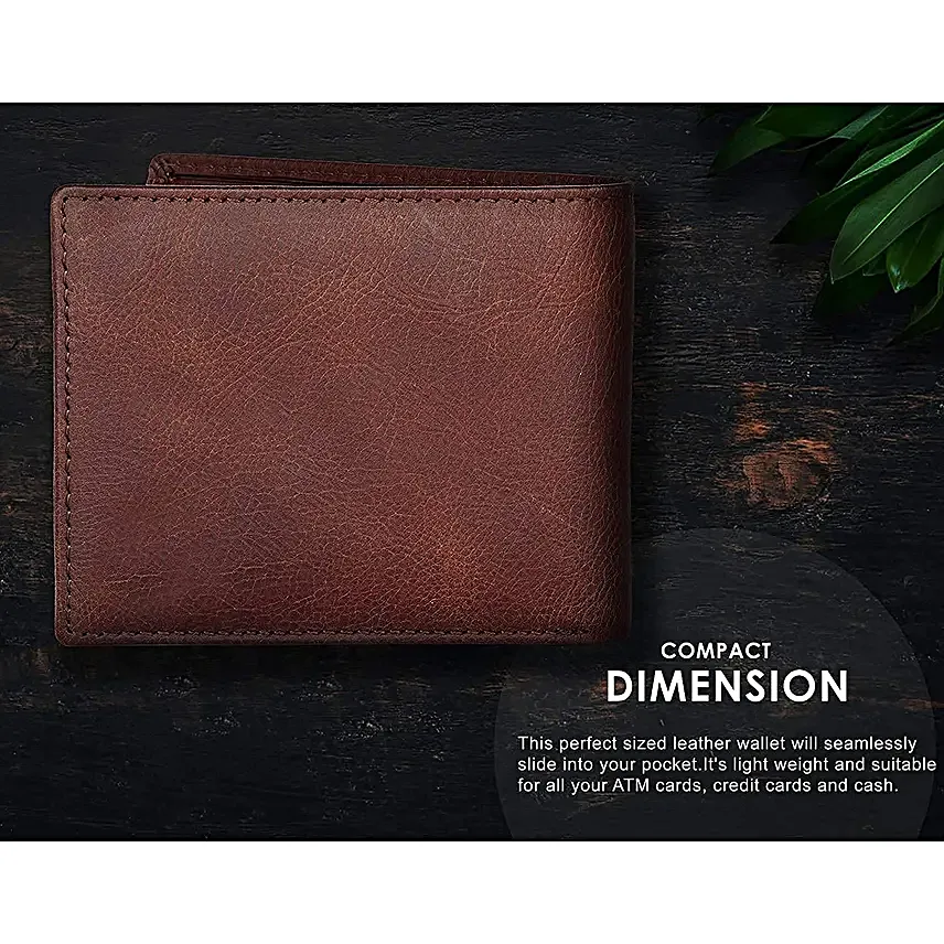 Premium Leather Wallet N Pen Gift Set