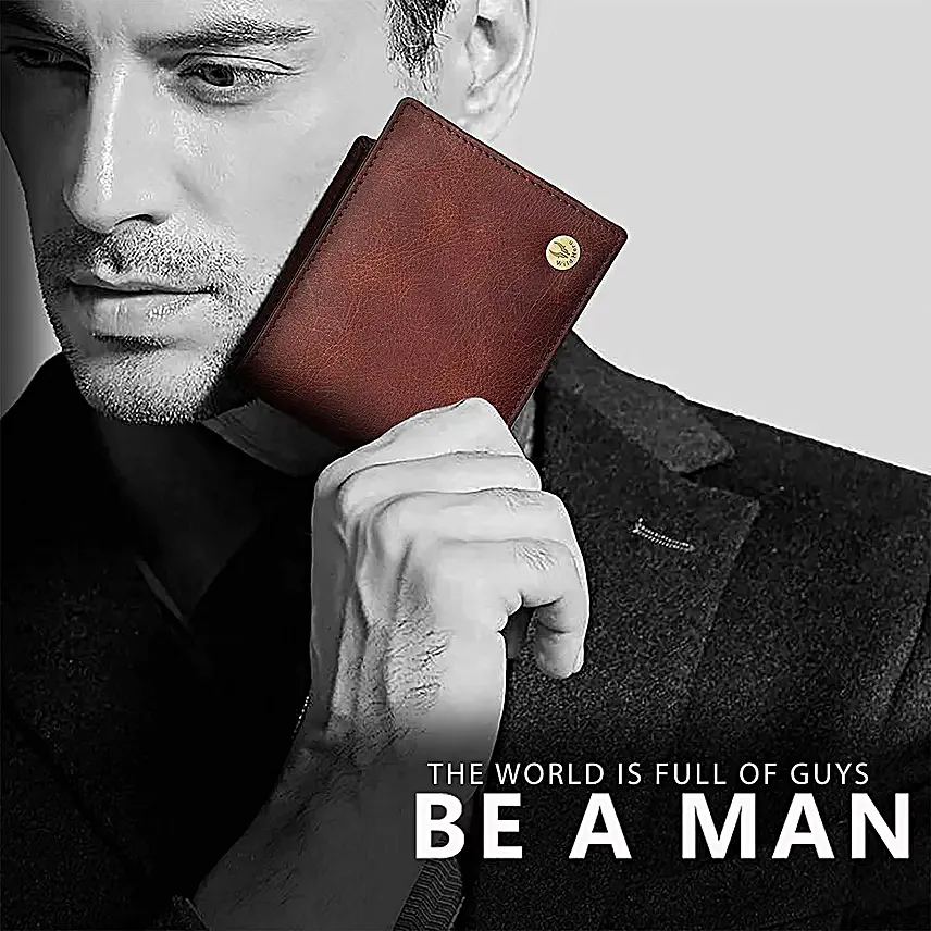 Premium Leather Wallet N Pen Gift Set