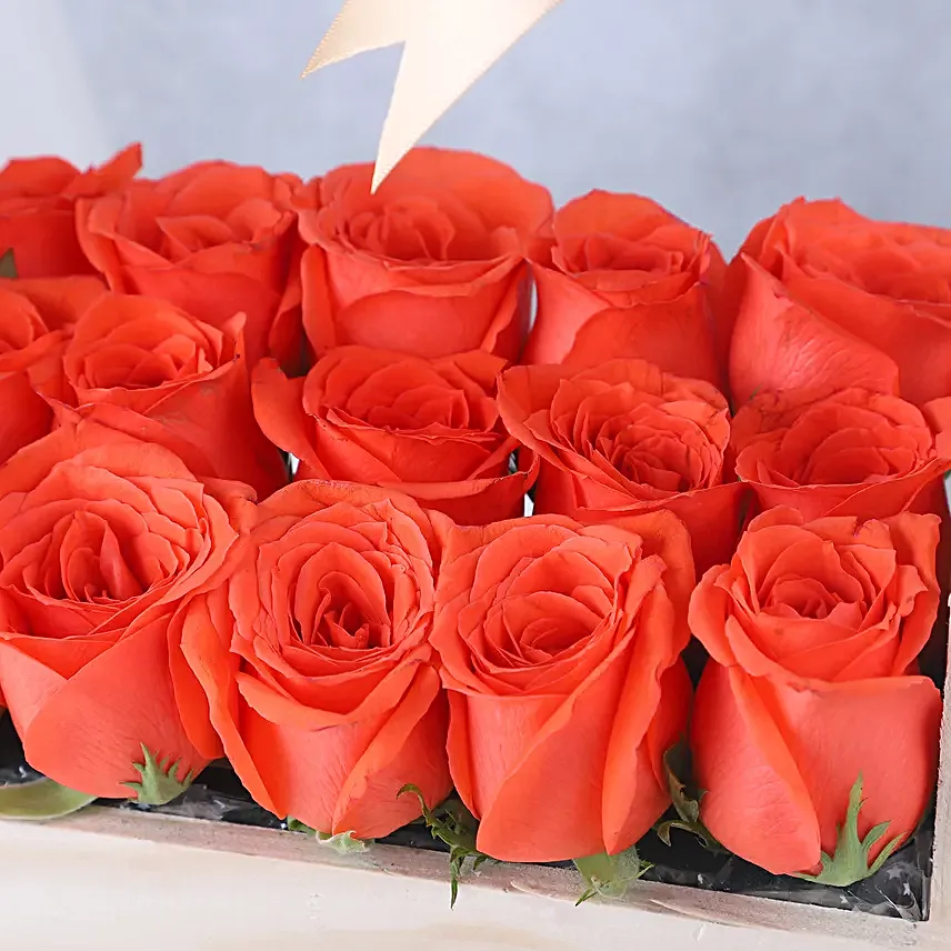 Premium Orange Roses Arrangement