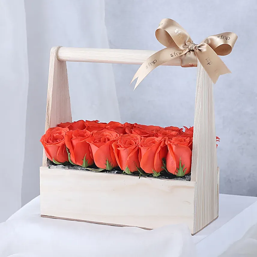 Premium Orange Roses Arrangement