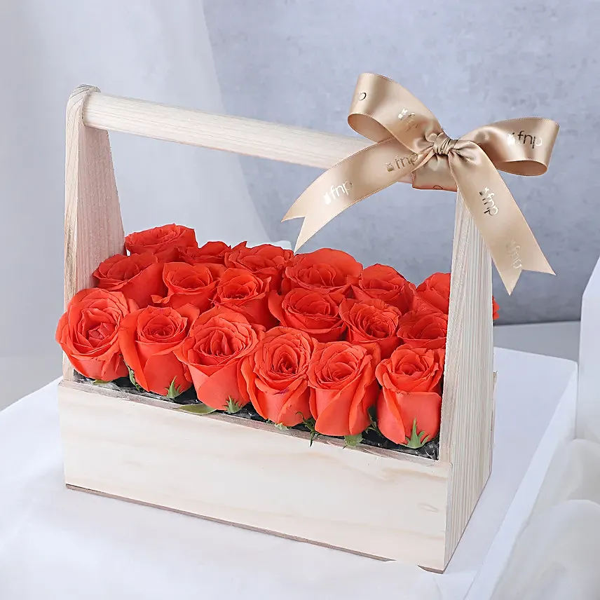 Premium Orange Roses Arrangement