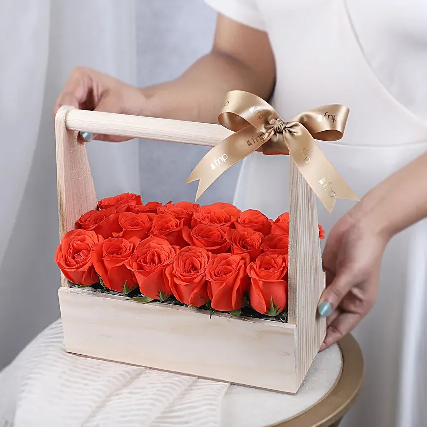 Premium Orange Roses Arrangement