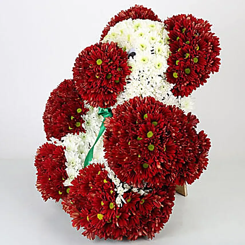 Teddy shape floral Arrangement